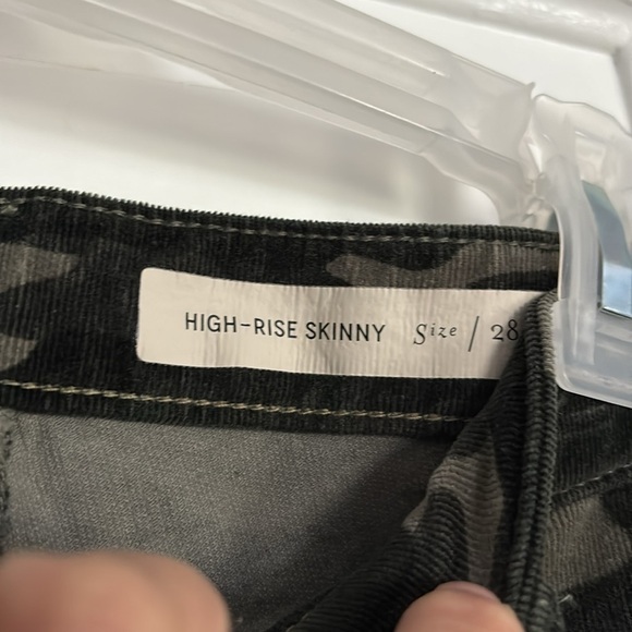 Pilcro and the Letterpress Camo Corduroy High Rise Skinny - Picture 3 of 6
